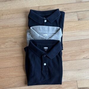 Classic boys Polo Shirt - navy blue and Gray size 6-7